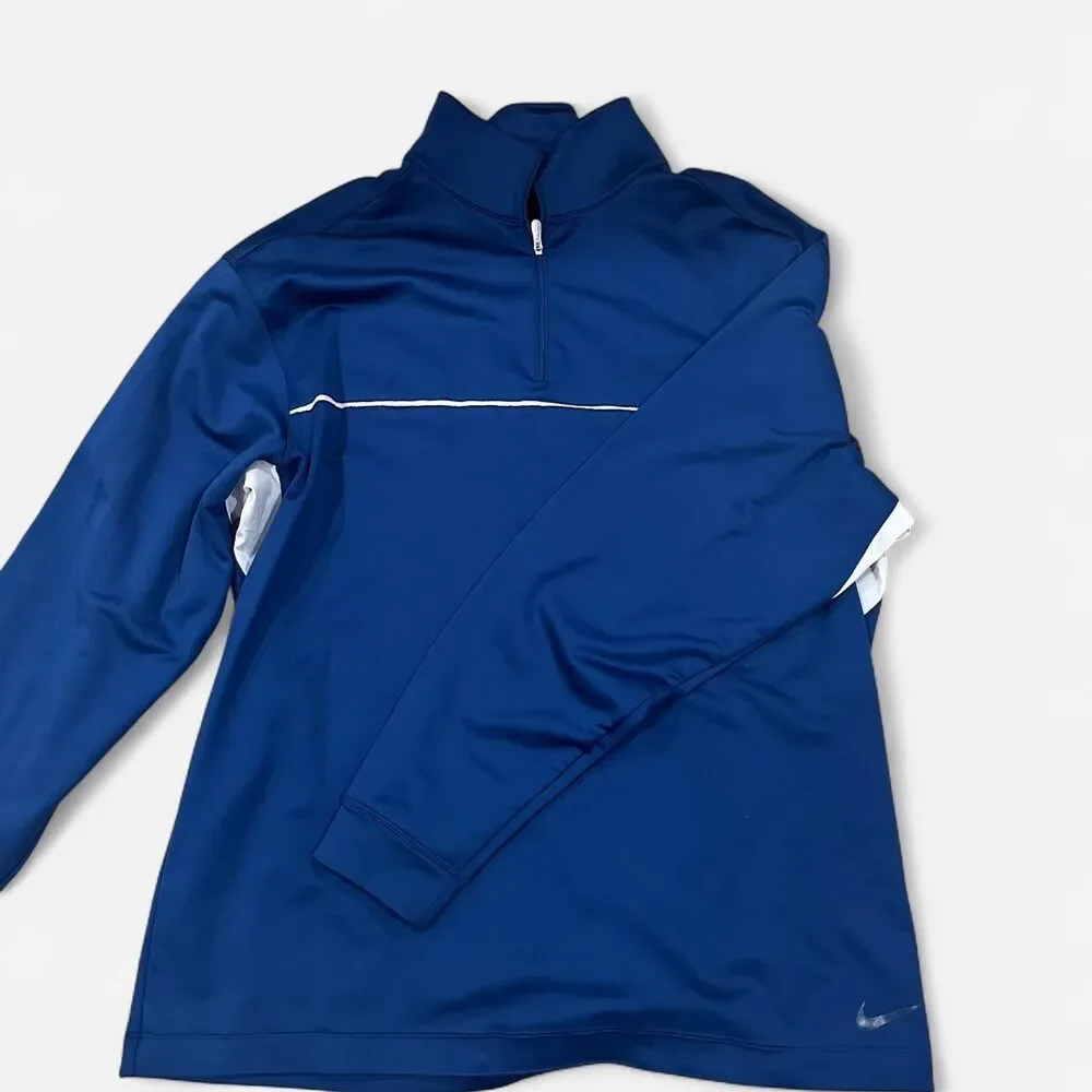 Nike Men's Blue and Navy Sweatshirt